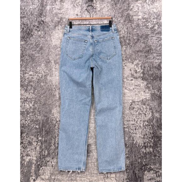 Abercrombie & Fitch Jeans 29 / 8 Womens 90s Straight High Rise Cross Button - Picture 2 of 7